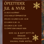 Öppettider jul & nyår
