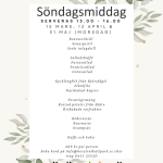 Nyhet för 2026 – Söndagsmiddag ⭐